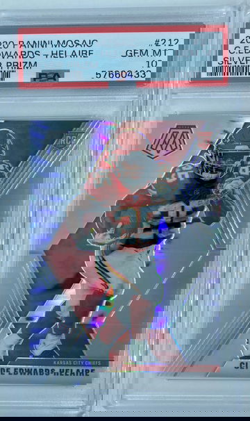 2020 Panini Mosaic Clyde Edwards-Helaire Silver Prizm #212 Gem Mint PSA 10