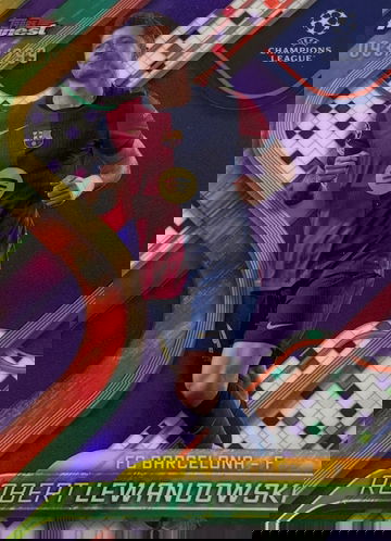 2024-25 Topps Finest UEFA Soccer Robert Lewandowski Purple /299 #19