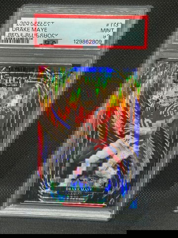 2024 Select #113 Drake Maye Red & Blue Shock PSA 9 Mint