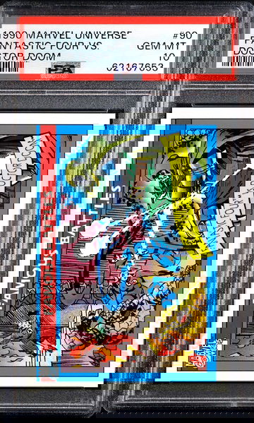 1990 Marvel Universe 🔥 Fantastic Four vs Doctor Doom #90 🔥 PSA 10 GEM (POP 17)