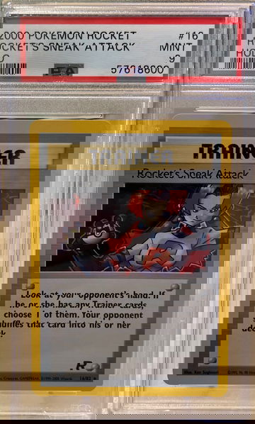 2000 Pokemon Rocket Rocket’s Sneak Attack Holo PSA 9