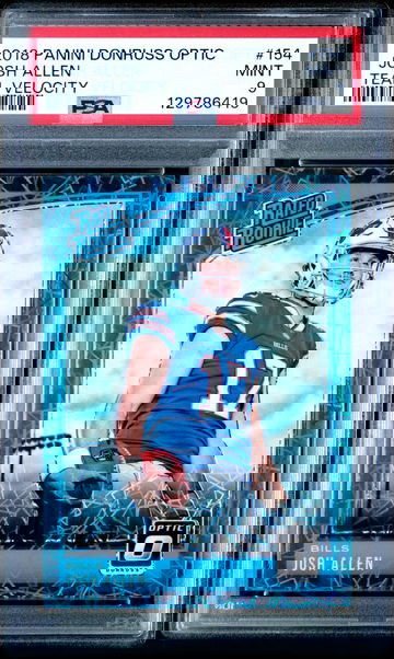 2018 Panini Donruss Optic Josh Allen Teal Velocity #154 PSA 9