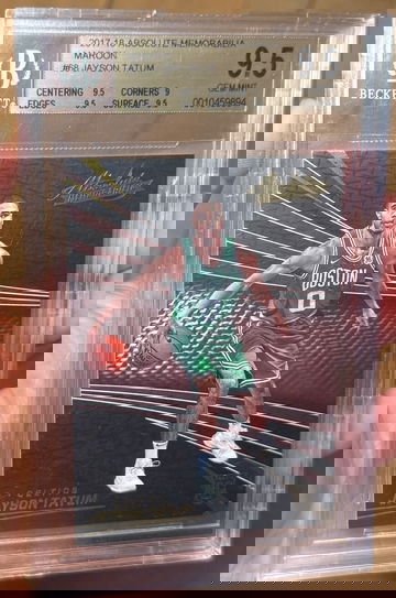 2017 Panini Absolute Memorabilia Jayson Tatum Rookie Maroon /7 BGS 9.5