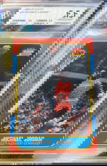 1986 Michael Jordan RC Fleer BGS 5.5