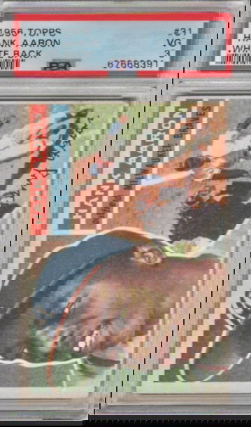 1956 Topps Hank Aaron White Back PSA 3