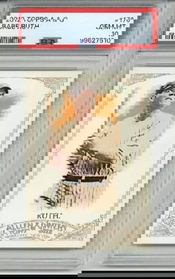 2012 TOPPS ALLEN & GINTER #176 BABE RUTH NEW YORK YANKEES PSA 10 LOW POP RARE