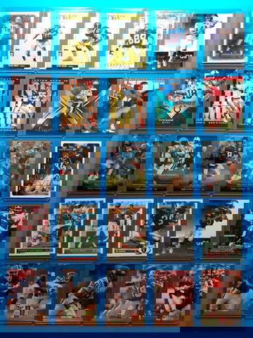 95 card lot of 90's base, parallel, insert football. 