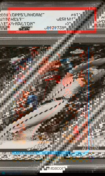 2019 Topps Chrome Update Austin Riley #61 100/199 - SP PSA 10