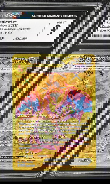 2023 Pokemon Obsidian Flames Hyper Rare Charizard ex #228/197 Holo CGC 9