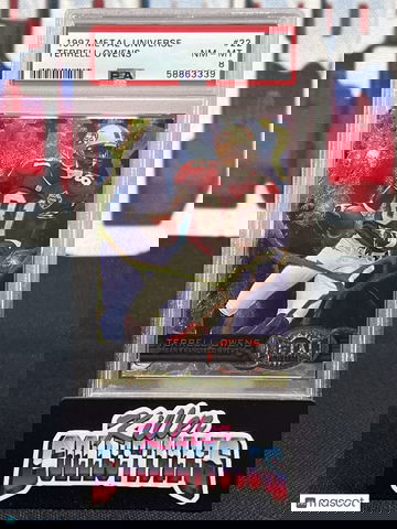 1997 Metal Universe Terrell Owens #22 PSA 8