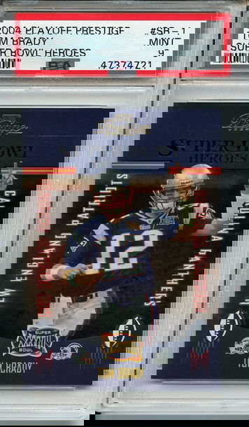 Tom Brady 2004 Playoff Prestige Super Bowl Heroes #SB-1 PSA 9 Mint! 4721