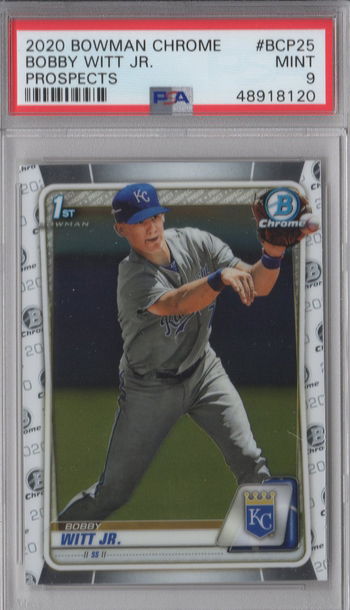 2020  Bowman Chrome Prospects Bobby Witt Jr. PSA 9
