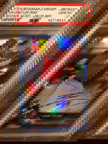 2018 Shohei Ohtani Blue Refractor Auto /150 PSA 10 Gem Mint