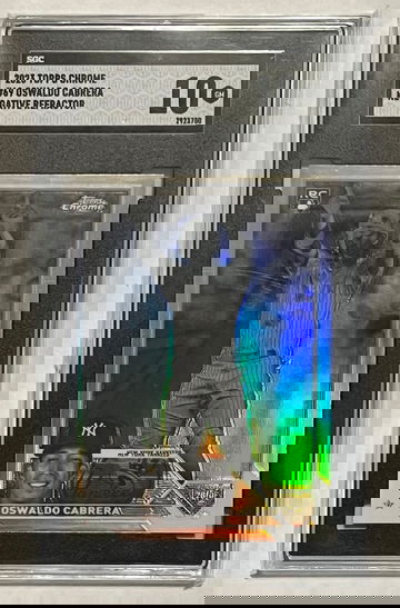 2023 Topps Chrome Negative Refractor Oswaldo Cabrera SGC 10 Rookie RC #69