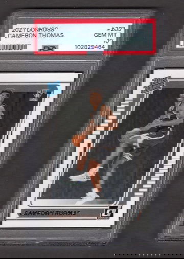2021 Donruss #203 Cameron Thomas PSA 10 RC Rookie Nets