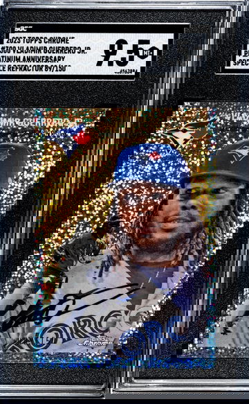 2023 Topps Chrome Platinum Anniversary #300 Vladimir Guerrero Jr. Speckle Ref. /150 SGC 9.5