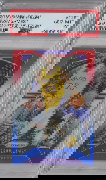 2019 Prizm LeBron James Red White Blue PSA 10