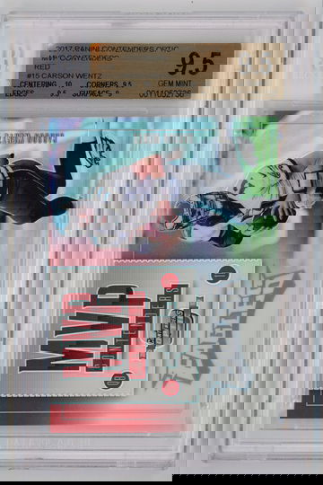 2017 Panini Contenders Optic MVP Contenders Red /25 Carson Wentz BGS 9.5 Pop 1!!