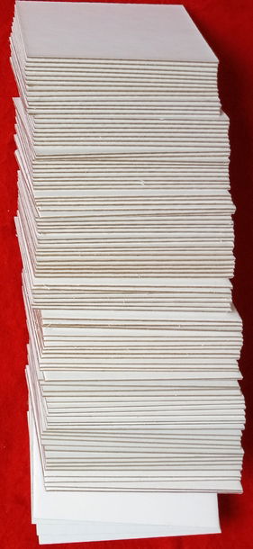 Lot of 100 Double Sided Blank White Decoy Dummy Spacer Thick Cardboard 2½" x 3½" x ¹⁄₁₆" Pack Backer Cards