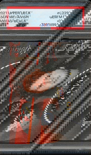 2021 Upper Deck Black Canvas Mason Mctavish Youn Guns PSA 10