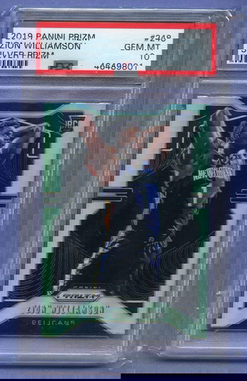 ZION WILLIAMSON 2019 Panini Prizm Silver Refractor Rookie #248 PSA 10 Gem Mint 