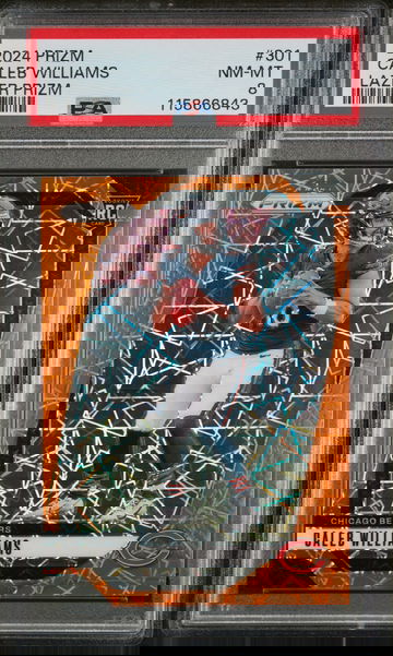 2024 Panini Prizm Lazer Prizm Caleb Williams #301 PSA 8
