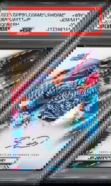 2022 Topps Cosmic Chrome Bobby Witt Jr. Rookie Auto PSA 10