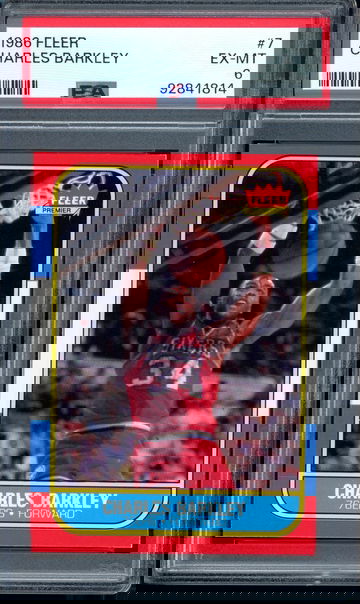 1986 Fleer #7 Charles Barkley PSA 6