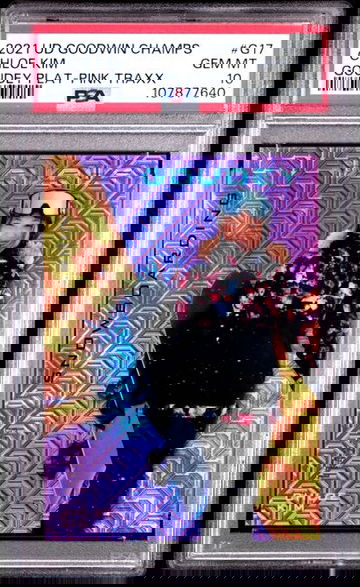 2021 Upper Deck Goodwin Champions Chloe Kim Goudey Platinum Pink Traxx PSA 10