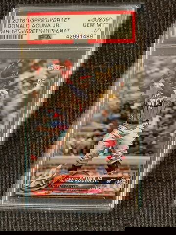 2018 Topps Update Ronald Acuna White Jersey PSA 10!