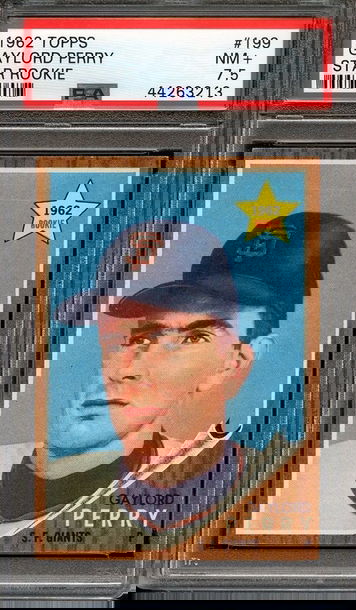 Gaylord Perry 1962 Topps #199 San Francisco Giants HOF RC PSA 7.5 - Centered