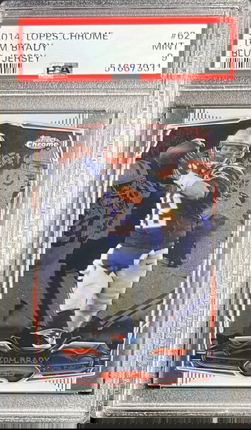 2014 Topps Chrome Tom Brady Blue Jersey #62 PSA 9 