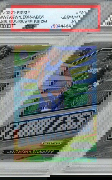 2022 PANINI PRIZM FEARLESS SILVER PRIZM #10 ANTHONY EDWARDS PSA 10