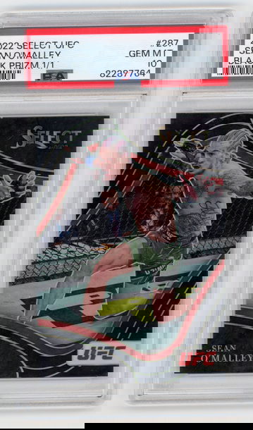 2022 Select UFC Sean O'Malley Octagonside Black 1/1 PSA 10