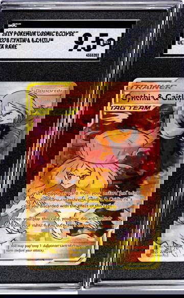 2019 Pokemon Cosmic Eclipse #228 Cynthia & Caitlin Ultra Rare SGC 9.5