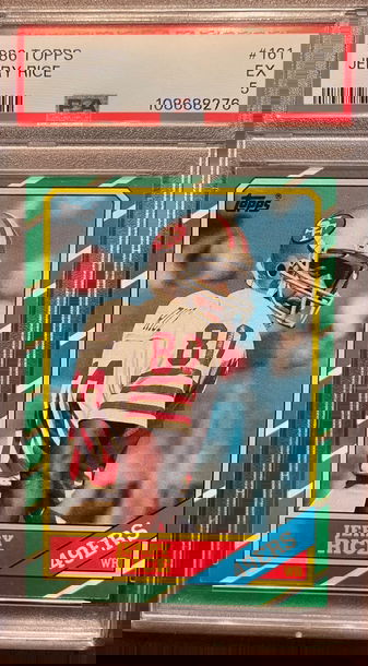 1986 Topps Jerry Rice #161 RC PSA 5 EX