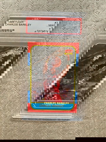 1986 Fleer Charles Barkley PSA 9. Looks perfect!