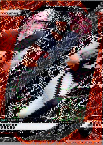 2024 Prizm Football Orange Lazer Prizm Brock Bowers Rookie Raiders RC