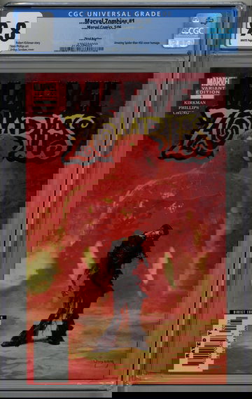 Marvel Zombies #1 3rd printing (2006) CGC 9.8 Amazing Spider-Man 50 homage "Spider-Man No More"