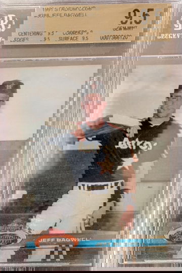 1991 Stadium Club Jeff Bagwell HoF RC BGS 9.5