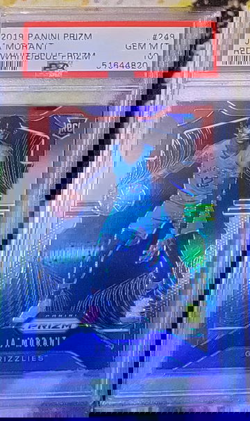 2019 Prizm Ja Morant #249 red/white/blue psa 10