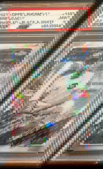 Pierre Gasly 2021 Topps Sapphire Black White /15 - PSA 9