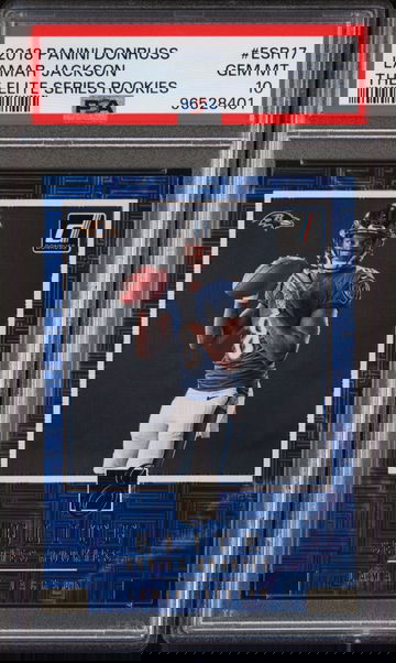 2018 DONRUSS THE ELITE SERIES ROOKIES LAMAR JACKSON- PSA 10