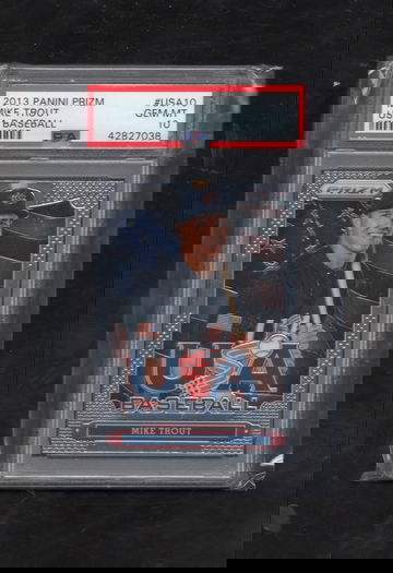 2013 Panini Prizm USA Baseball #USA 10 Mike Trout PSA 10 GEM MINT