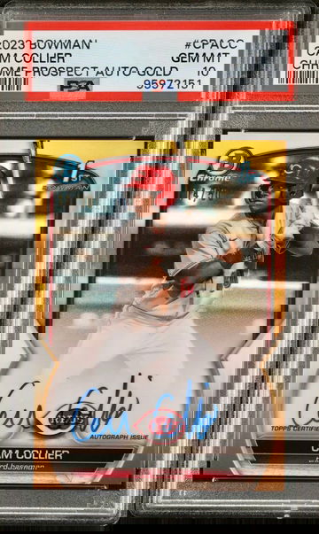 2023 Bowman Chrome Cam Collier Gold Refractor Auto #/50 PSA 10