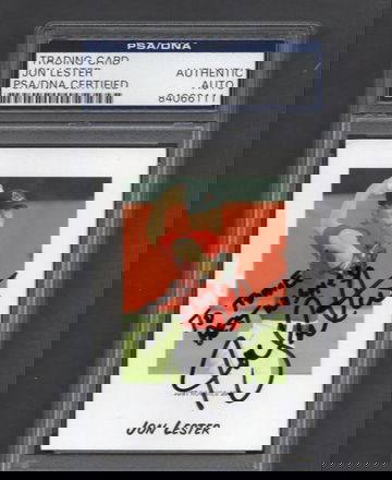 Jon Lester Signed Autographed 2004 Just Rookies #44 PSA DNA COA RC "To: To Me"