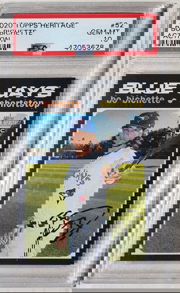 2020 Topps Heritage Bo Bichette Action SP #52 PSA 10 Rookie Card RC