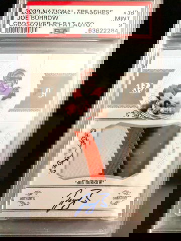 2020 Joe Burrow National Treasures Crossover RC Auto PSA 9 