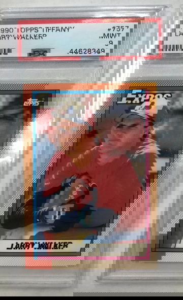 1990 Topps Tiffany Larry Walker PSA 9