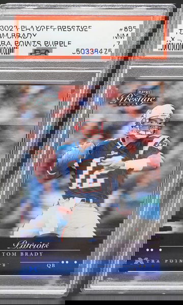 2002 Playoff Prestige #85 Tom Brady X-Tra Purple PSA 7